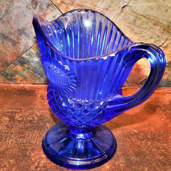 Vintage Avon Cobalt Blue WA Mt Vernon Creamer - Picture 4 of 8